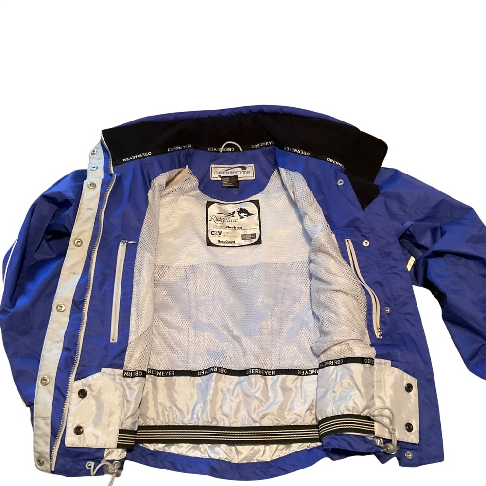 Obermeyer Ridgeline Womens Ski Jacket Blue‎ Gray HydroBlock Size 6 Hooded Coat - Picture 5 of 9